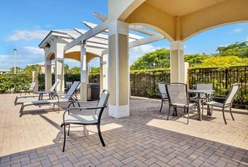 Poolside cabana and lounge area